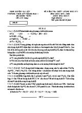 Đề kiểm tra chất lượng học kì 1 môn Hóa học Lớp 9 - Năm học 2019-2020 - Phòng GD và ĐT Cai Lậy